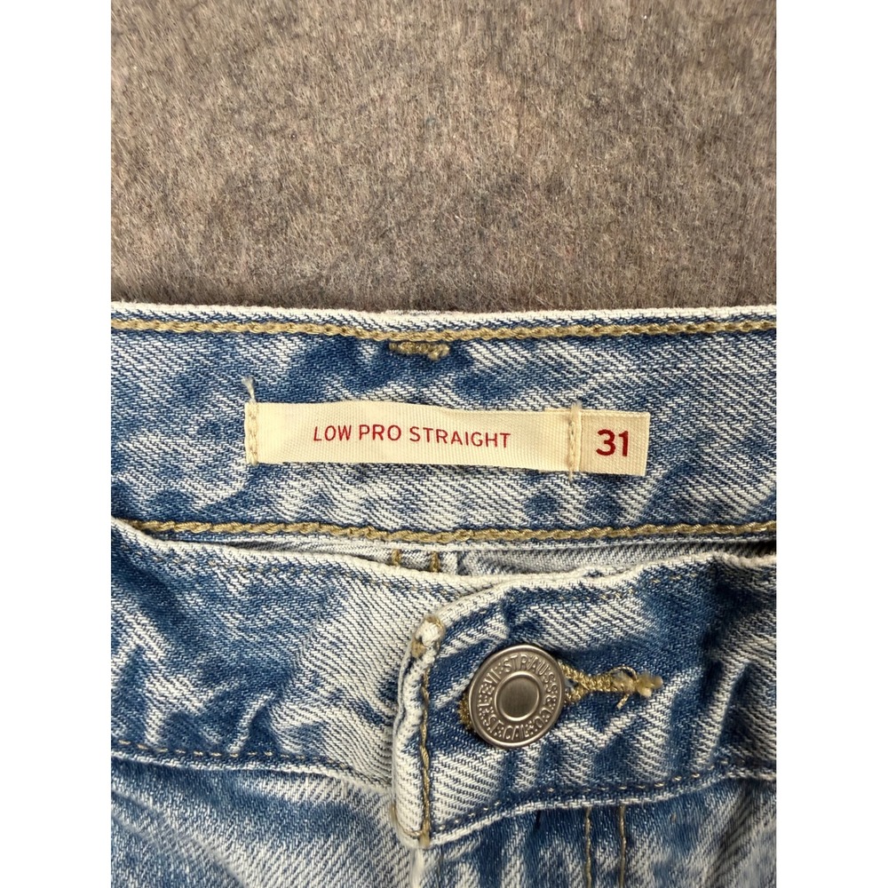 Levis Low Pro Straight Jeans Womens 31 Light Wash Blue Denim Mid Rise Relaxed - Picture 5 of 6